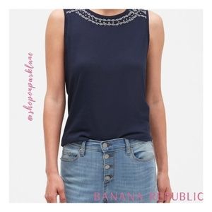 RESTOCKED Banana Republic Factory Embroidered Tank